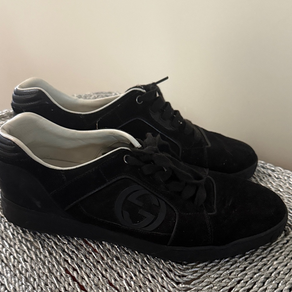 Gucci Men's Black Leather Sneakers